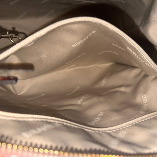 BRAHMIN Duxbury Brown Melbourne Croc Embossed Leather Satchel Bag