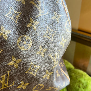 LOUIS VUITTON Keepall Bandouliere 55 Monogram Brown Canvas Duffel