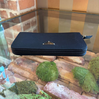PRADA Black Nylon Zip Around Wallet