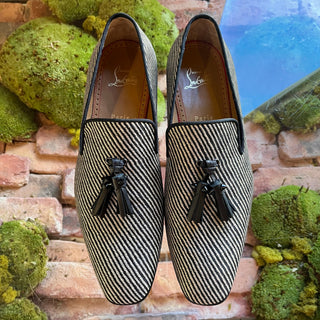 CHRISTIAN LOUBOUTIN Men's Striped Dandelion Tassel Loafers SZ 41 (US 11)