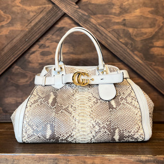 GUCCI Running Large Python GG Tote