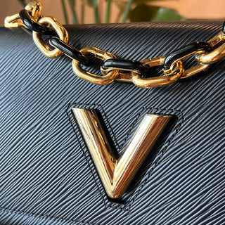LOUIS VUITTON Black Epi Twist Slim