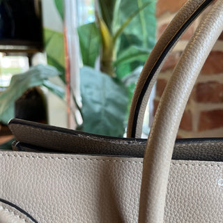 CELINE Luggage Mini Beige Drummed Calfskin Tote Bag