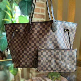 LOUIS VUITTON Neverfull GM Brown Damier Ebene Canvas Tote Bag *Read Description*