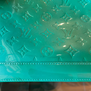 LOUIS VUITTON Monogram Vernis Alma Turquoise PM