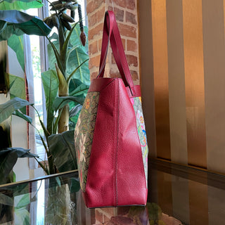 GUCCI Large Red Supreme GG Flora Coated Canvas Ophidia Tote Bag