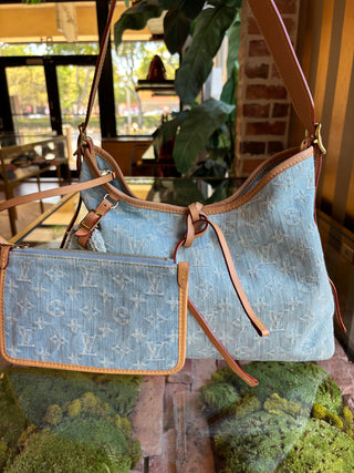 LOUIS VUITTON Denim Carryall PM W/ Pouch