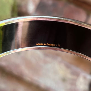 HERMES Wide Cachemire de Tamara Print Enamel Bangle