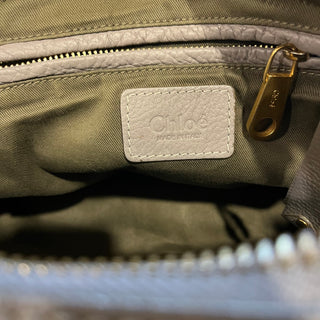 CHLOE Marice Gray Grained Leather Shoulder Bag
