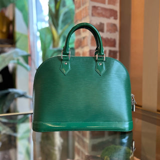 LOUIS VUITTON Alma PM Green Epi Leather Top Handle Bag