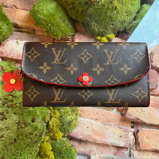 LOUIS VUITTON Coquelicot LV Monogram Canvas Emilie Wallet