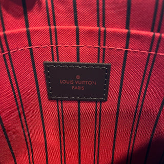 LOUIS VUITTON Neverfull Pochette Damier Ebene Canvas Pouch