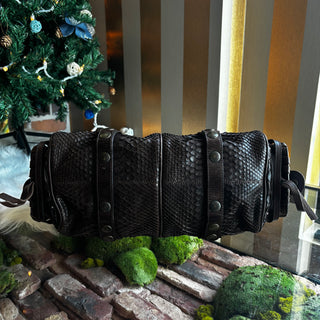 CHLOE Brown Snakeskin Silverado Shoulder Bag