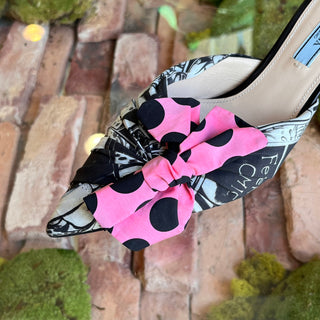 PRADA Bow Polka Dot Heels SZ37.5(7.5US)