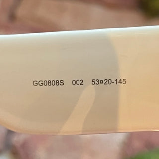 GUCCI GG0808S 002 Cat3 Cream Acetate Oversized Sunglasses