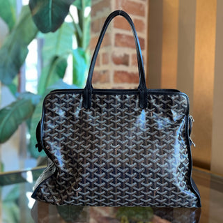 GOYARD Sac Hardy Pet Carrier PM Black Goyardine Canvas Tote