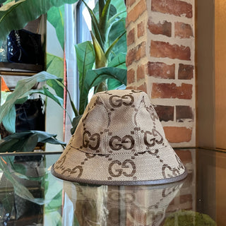 GUCCI Monogram Jumbo GG Bucket Hat Sz S