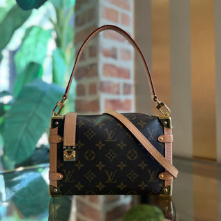 LOUIS VUITTON Side Trunk MM Brown Monogram Canvas Crossbody Bag