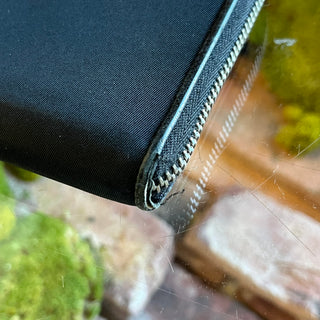 PRADA Black Nylon Zip Around Wallet