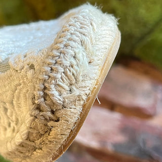 TORY BURCH White Lazer Cut Mesh Espadrilles SZ 7