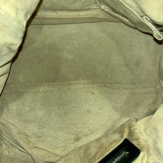 BOTTEGA VENETA Black Leather Intrecciato Trim Tote Bag