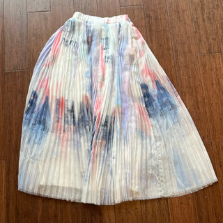 BALMAIN Multicolor Pleated Skirt SZ34(2US/XS)