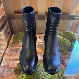 HERMES Black Leather Calfskin Harper Boots SZ 37 (US 7)