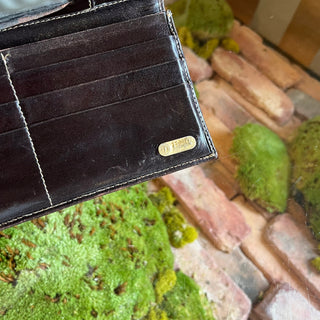 FENDI Sas Brown Vinatge Zucca Canvas Wallet