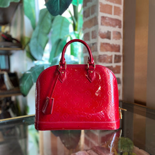 LOUIS VUITTON Alma PM Indian Rose Monogram Vernis Leather Handbag