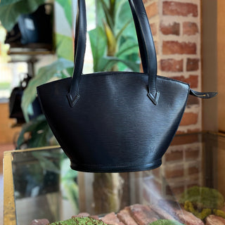 LOUIS VUITTON Saint Jacques PM Black Epi Leather Tote Bag