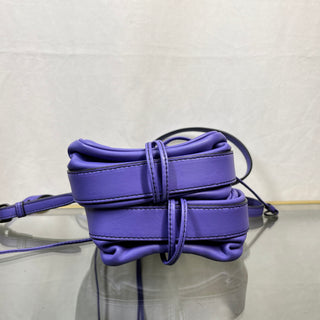 BOTTEGA VENETA Two Micro Purple Nappa Intrecciato Shoulder Bag