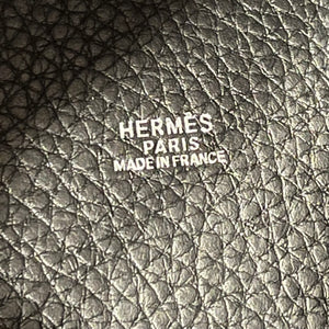 HERMES Black Togo Leather Picotin Bag PM 22 - The Purse Ladies