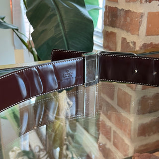 GUCCI Beige Brown GG Supreme Reversible Belt 100/40(12US)