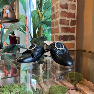GUCCI Crystal Embellished Slip On Mules SZ40.5(10.5US) DIA313