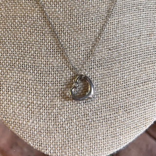 TIFFANY&CO Sterling Silver Elsa Peretti Open Heart Necklace