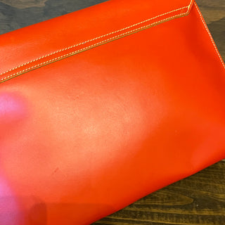 FENDI Red Leather Vintage Clutch