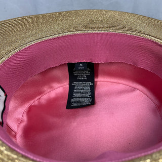 GUCCI Lamé Papier Gold Hat