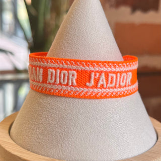CHRISTIAN DIOR J'Dior Orange Cotton Friendship Bracelet