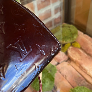 LOUIS VUITTON  Brea PM Amarante Monogram Vernis Satchel Bag