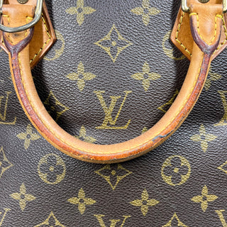 LOUIS VUITTON Alma MM Brown Monogram Canvas Vintage Satchel Bag