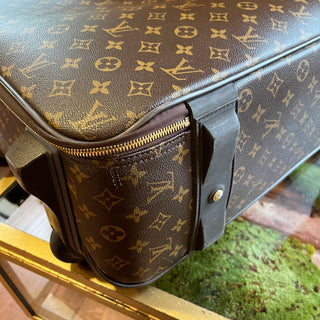 LOUIS VUITTON Pegase 60 Brown Monogram Canvas Rolling Luggage