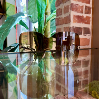 JIMMY CHOO Zelma Rimless Acetate Oversized Sunglasses