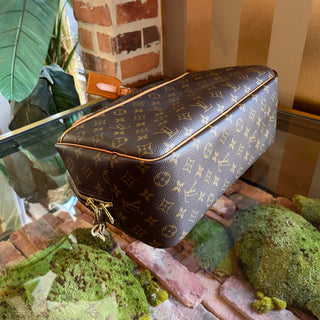 LOUIS VUITTON Deauville Brown Monogram Canvas Vintage Satchel
