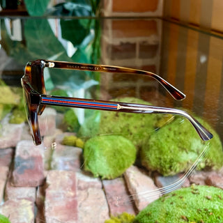 GUCCI GG0381S Brown Tortoise Square Acetate Sunglasses