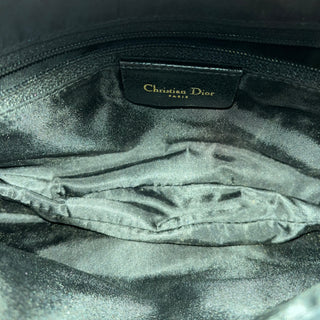 CHRISTIAN DIOR Saddle Black Leather Vintage Double Shoulder Bag