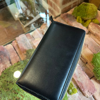 GUCCI Black Leather Debossed Jumbo GG Continental Wallet