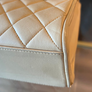 CHANEL Vintage Classic Top Handle Flap Bag Quilted Lambskin Medium