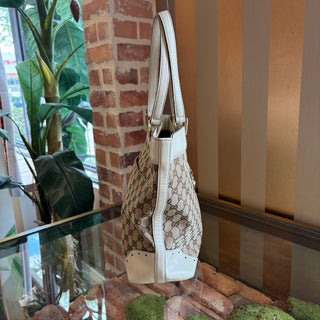 GUCCI Beige GG Canvas Tote Bag