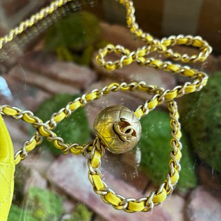 CHANEL Yellow Pearl Crush Mini Crossbody