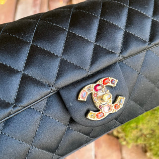 CHANEL CC Jewel Satin East West Shoulder bag